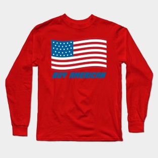 Buy American USA Flag Long Sleeve T-Shirt